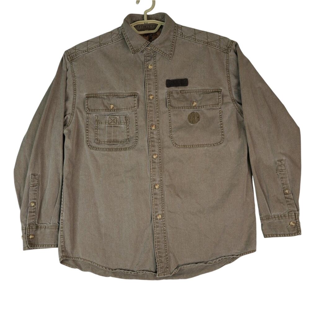Madison Creek Outfitters Shirt Mens Medium Long‎ Sleeve Heavyweight NRA Cotton
